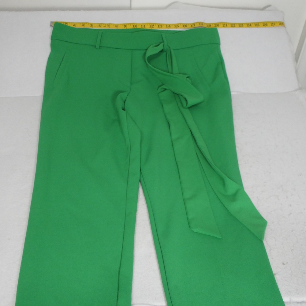 Jules & Leopold Women Pants XL Kelly Green Cropped Tie Waist Office Preppy Bold